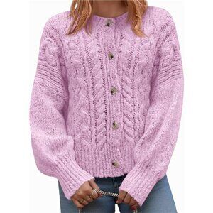 Womens Open Front Cardigan Sweaters Violet